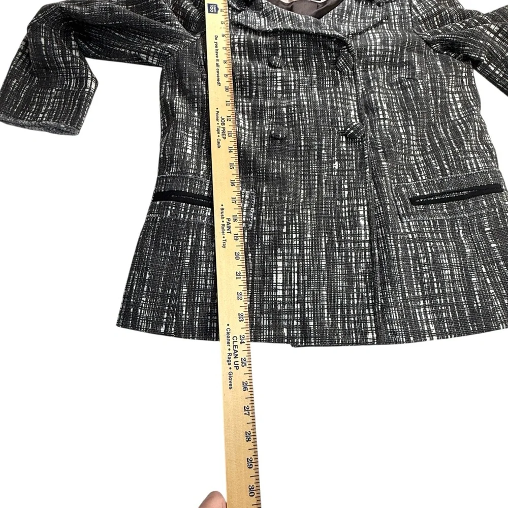 J.Crew Collection Tweed Contessa jeweled black and white Blazer‎ size 6 - Picture 11 of 15